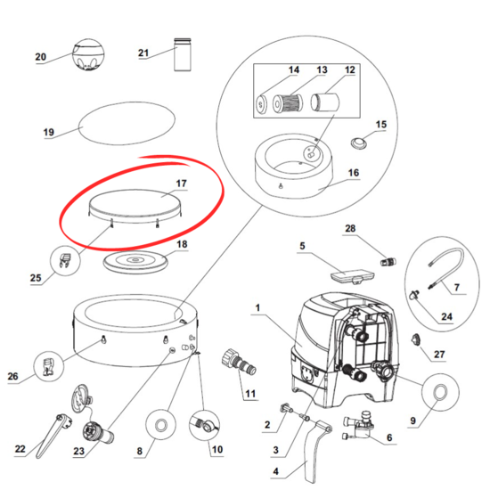 Intex spa afdekzeil voor Greywood 4 p