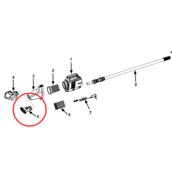 Intex platte stofzuigerkop voor zr200 elektrische stofzuiger