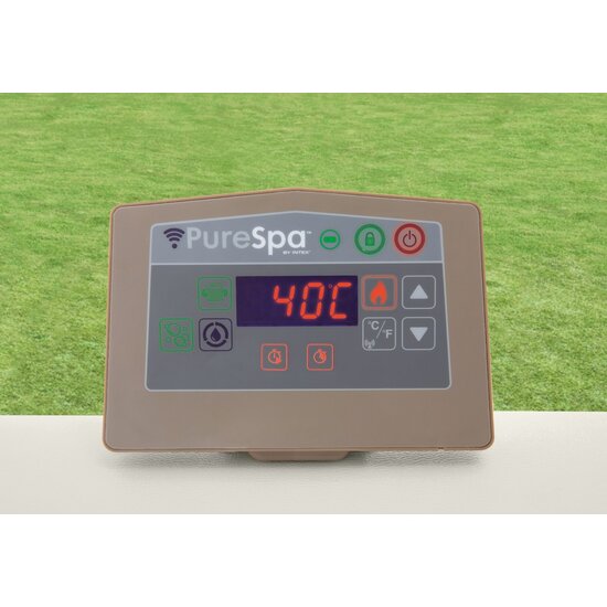 Intex PureSpa Chevron Deluxe Bubble Therapy + Hard Water Systeem + Zoutwatersysteem - 6 personen