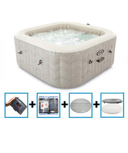 PureSpa Chevron Deluxe Bubble Therapy + HWS + ZWS - 4 personen