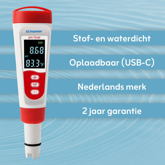 Schwimm® digitale tester voor pH en temperatuur