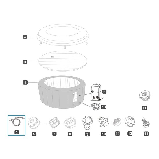 Lay-Z-Spa opblaasslang voor Lay-Z-Spa's met geïntegreerde AirJet pomp