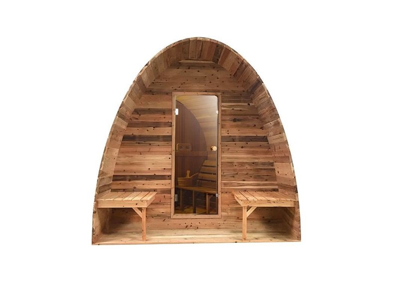 Infra4Health Sauna Pod red cedar KNOTTY