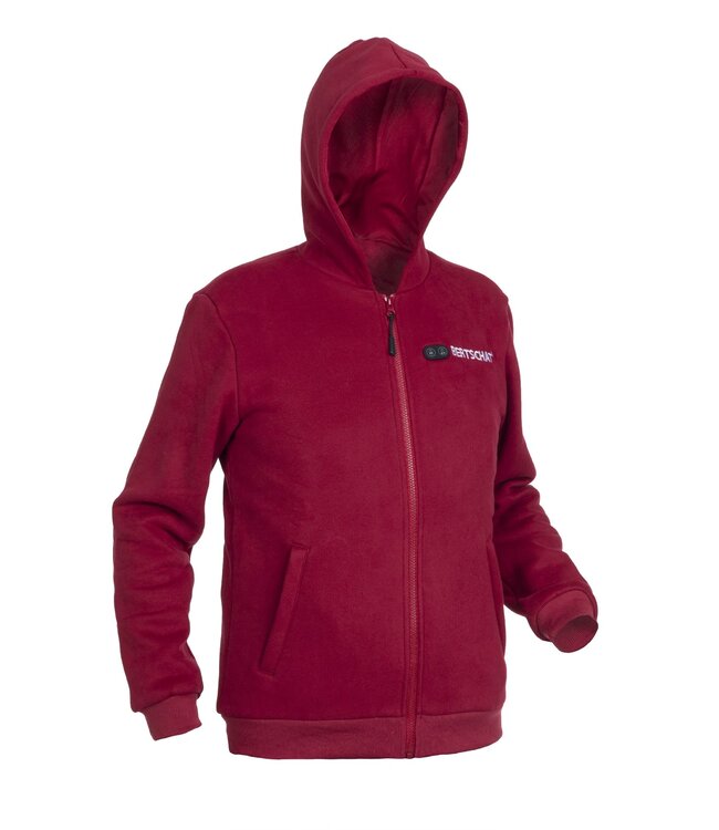 Verwarmde Hoodie - Heren | Dual Heating - Bordeauxrood