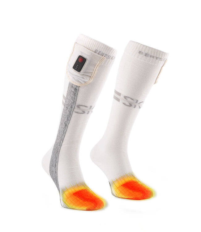 Heated Socks - Aerowhite | USB - Wintersport Editie | Dun & Slijtvast