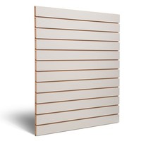 Slatwall, LICHTGRIJS, 1200 x 1200 mm, Profiel afstand 100 mm