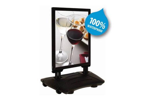 Stoepbord DIN A1, zwart