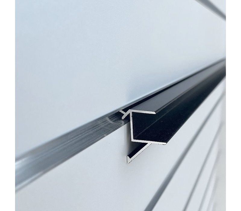 Schapdrager, "Blinde bevestiging" ZWART, L=390mm t.b.v. schap 400(b)mm