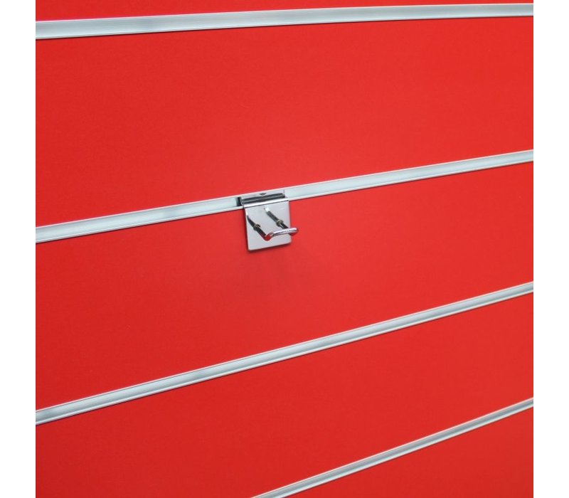 Eurohaak ,voor slatwall ,L=5 cm, chroom