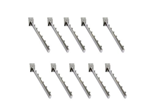 10x Schuine noppenarm Chroom -6-balls