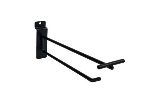 ZWARTE blisterhaak, met bovenstang, L=20 cm