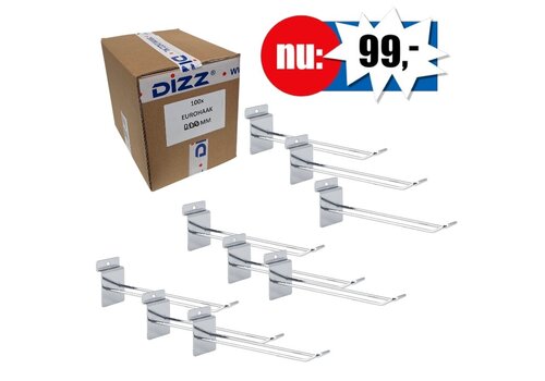 100 x Eurohaak, L=20 cm