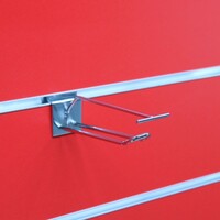 100x Eurohaak, met bovenstang, L=15 cm, chroom