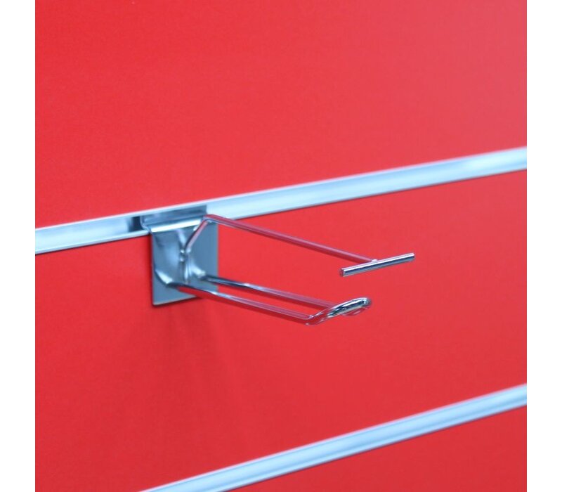 100x Eurohaak, met bovenstang, L=15 cm, chroom