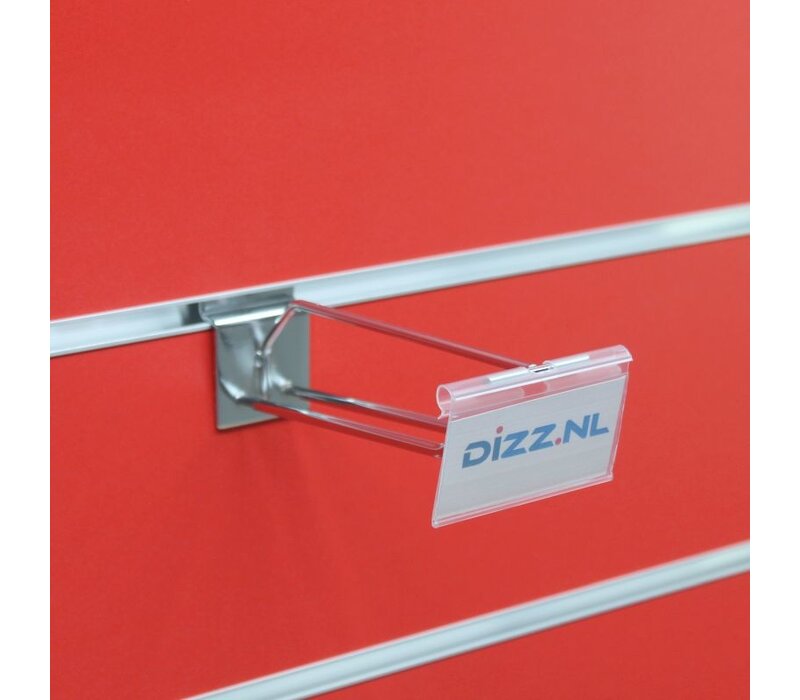 100x Eurohaak, met bovenstang, L=15 cm, chroom