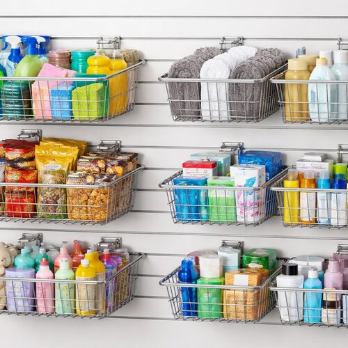 Draadmanden voor slatwall: maximale flexibiliteit.