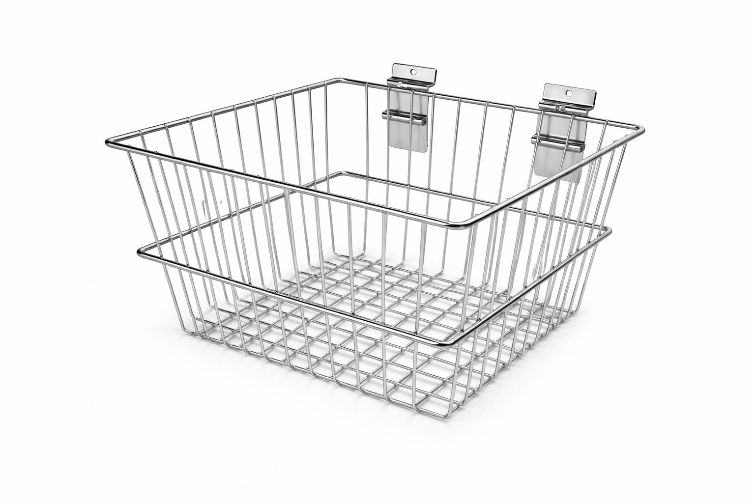 Chromen Draadmand groot voor slatwall