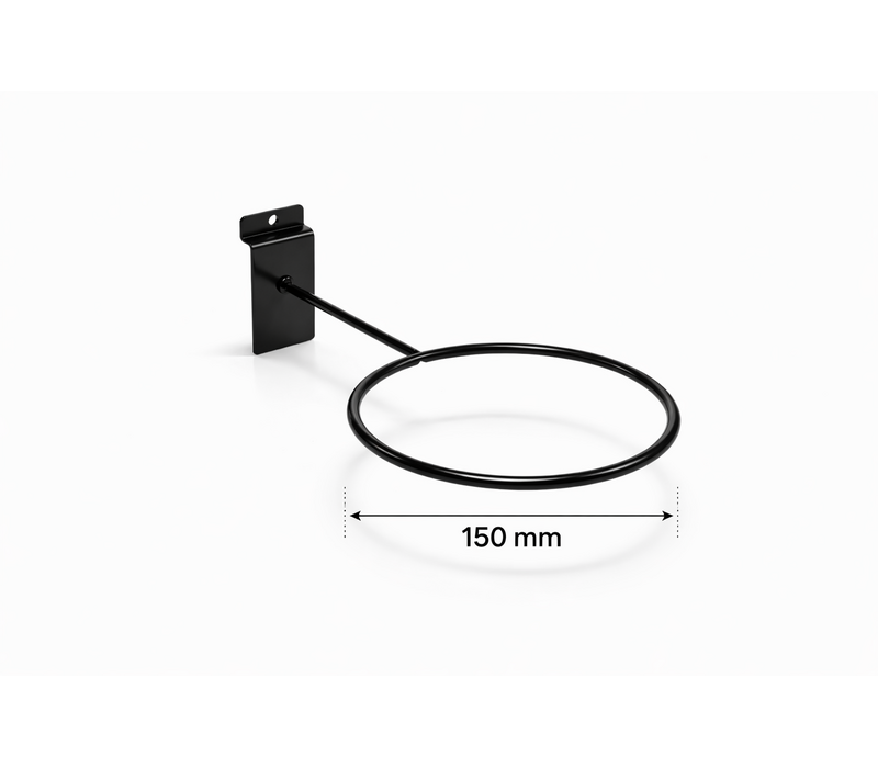 Zwarte ballenring, rond 15 cm