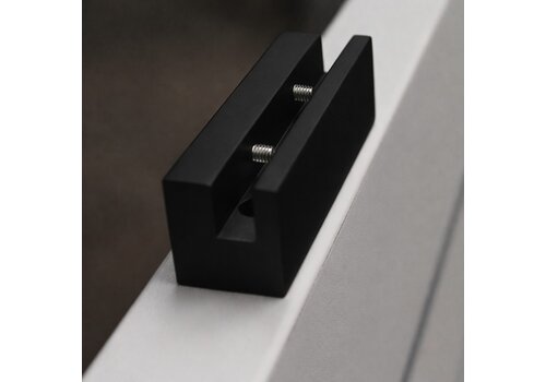 Houder voor topbord, geanodiseerd aluminium - zwart