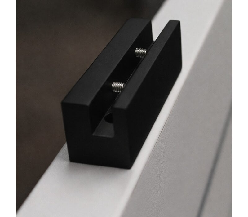 Houder voor topbord, geanodiseerd aluminium - zwart