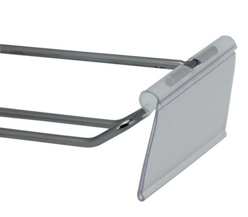 Etikethouder 60x40 mm t.b.v. eurohaak met bovenstang - Copy
