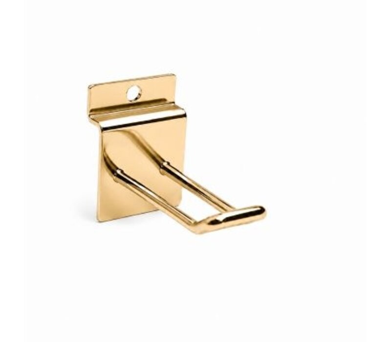 Eurohaak ,voor slatwall ,L=5 cm, goud-look