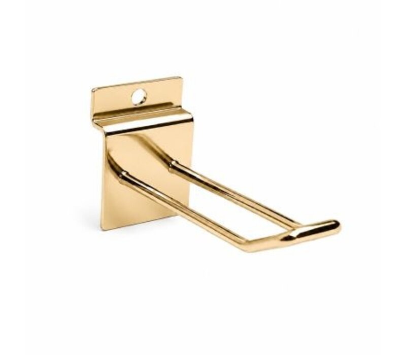 Eurohaak ,voor slatwall ,L=10 cm, goud-look