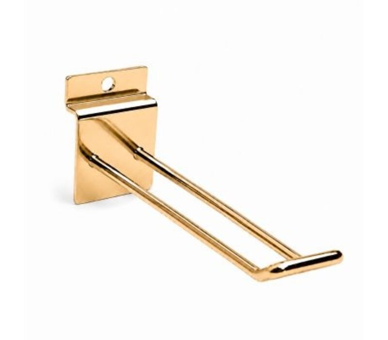Eurohaak ,voor slatwall ,L=15 cm, goud-look