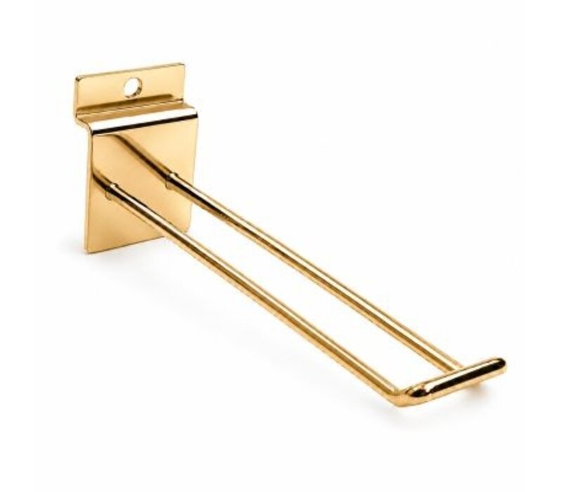 Eurohaak ,voor slatwall ,L=20 cm, goud-look