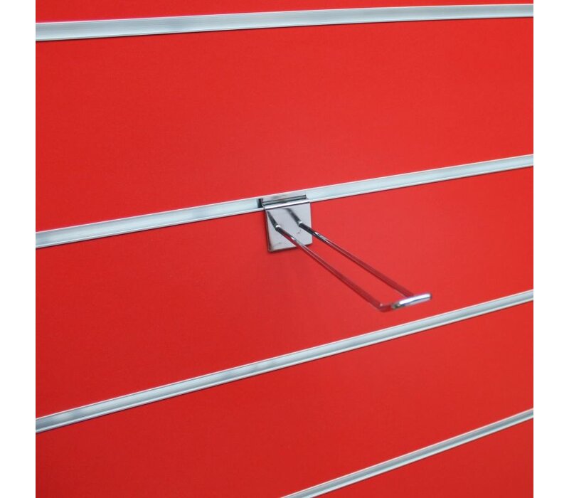 60x Eurohaak ,voor slatwall , L=20 cm, chroom