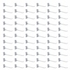 60x Eurohaak ,voor slatwall , L=20 cm, chroom
