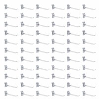 60x Eurohaak ,voor slatwall , L=20 cm, chroom