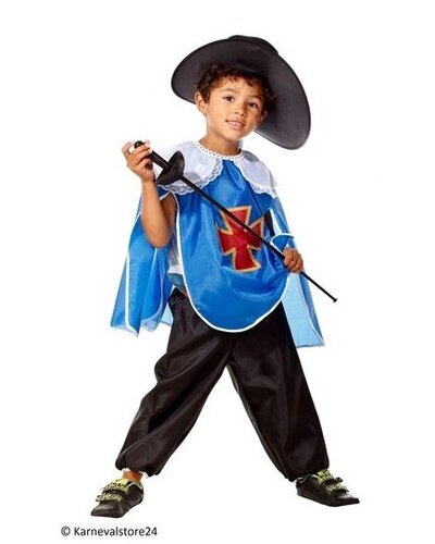 Magicoo Musketier kostuum kinderen blauw
