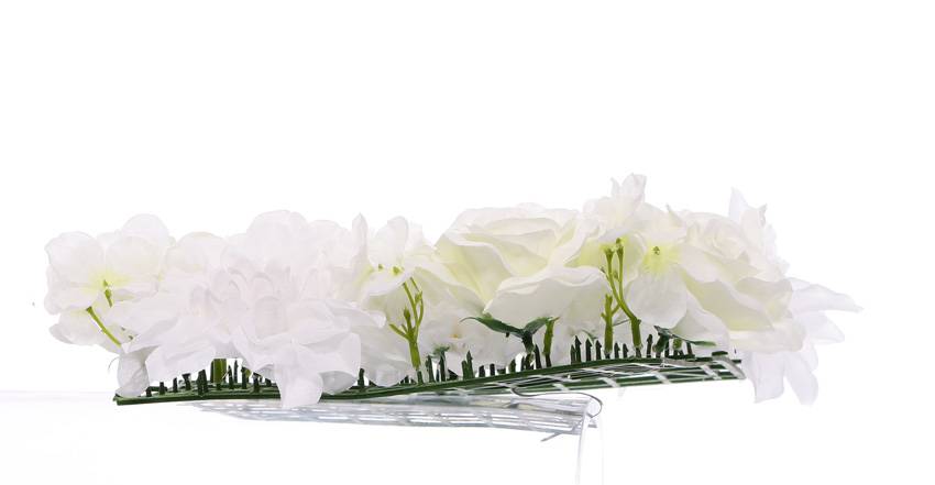 Blumenwand-Element, Rosen (5 Stck.), Dahlien (4 Stck.) u. Hortensienblüten - 25 x 25cm