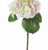 Hortensia "Sensitive", Ø 18cm, 52 bloemblaadjes & 5 bladeren, 60cm