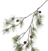 Pine Spray (Pinus), 4 real cones, 17 pine clusters, 110cm