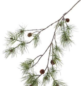 Pine Spray (Pinus), 4 real cones, 17 pine clusters, 110cm