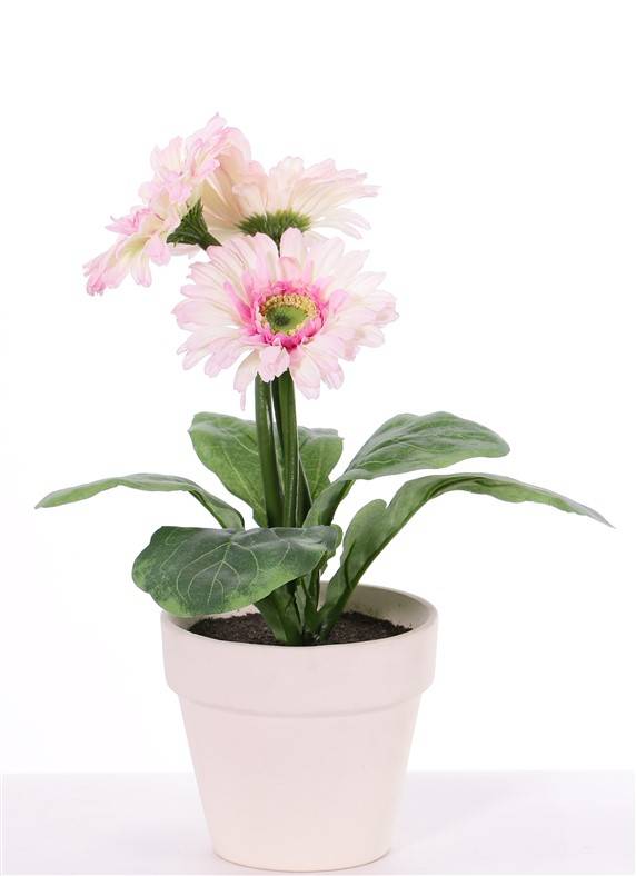 Planta de Gerbera con 3 flores - Top Art International - flores y plantas  artificiales - solo para clientes comerciales