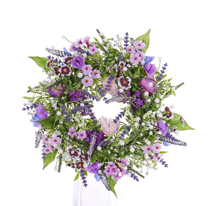Kranz Fritillaria / Lathyrus / Lavendel Mix, Ø 15cm, Ø 35cm - Sonderpreis