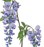 Wisteria "de luxe",  Blauregen, 2 Blumen, (30cm/15cm), 29 Blätter, 105cm lang