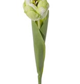 Tulp 'Full Bloom', x1 (ø6.5*5.5cm), 6 laags, 'Top Art 60!', 2 bladeren, REAL TOUCH, 45cm