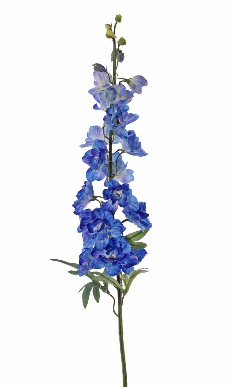 Delphinium (Ridderspoor) 'GardenArt', 18 bloem, 7 plastic knop, 3 blad, 91cm