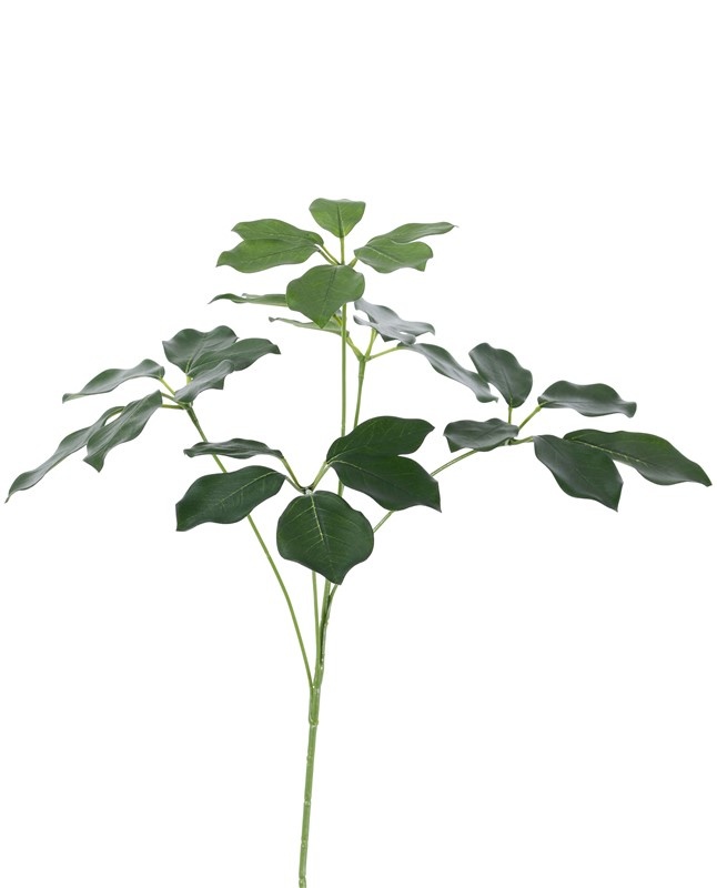 Schefflera (Vingerboom) bladtak, 5 vertakkingen, 28 bladeren, UVsafe, 50cm