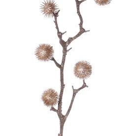 Thistle branch, medium, 6 balls (Ø 4cm), 80cm