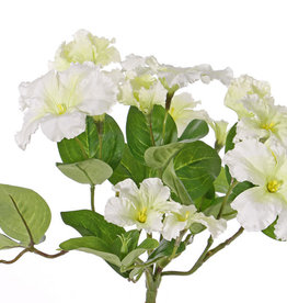 Petuniaplant 16 bloemen (4 Lg/8 Me/4 Sm) & 12 blad, Ø 30cm
