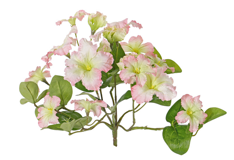 Petunia, 16 flores, (4 Lg/8 Me/4 Sm), & 12 hojas,  Ø 30cm