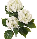 Hortensia (Hydrangea), 'All weather', 3 bloemtrossen (141 bloemen) & 27 blad, 43cm, UV bestendig