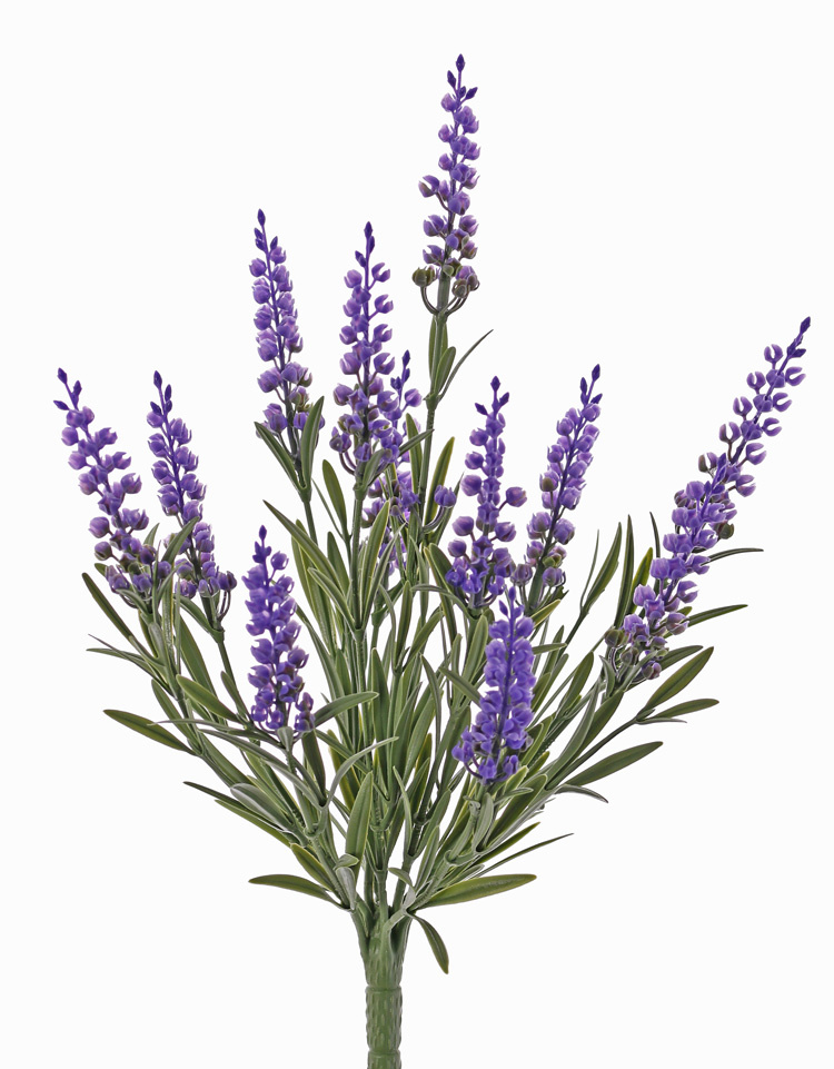 Artificial lavender, 12 flowers, 42 lvs., UV safe, h. 35cm