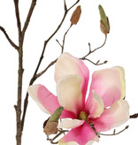 Rama de magnolia con 4 flores, 22 capullos, 107cm