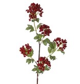 Pepper berries spray (foam), with 5 clusters & 20 leaves, plastic brown stem, 90cm